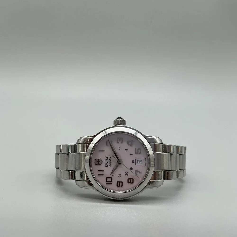Victorinox Swiss Army Womens Watch 28mm MOP Dial Stainless New Battery 5.75